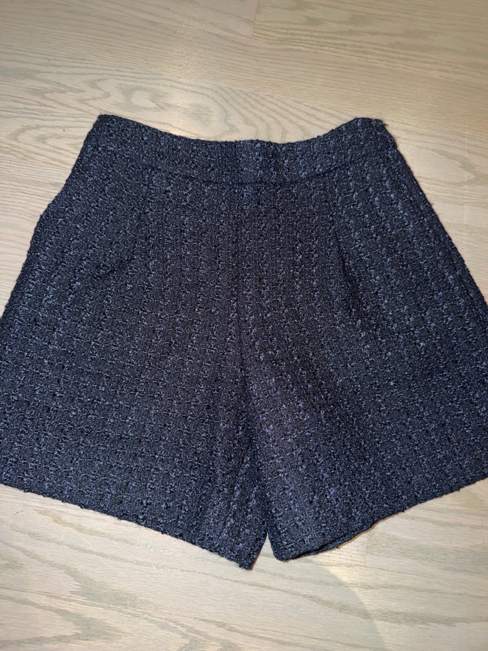 Endless Rose Navy Tweed High-Waisted Shorts – Size Medium – NWT